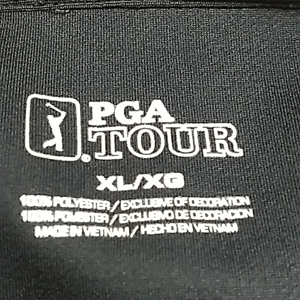 PGA Tour Men's XL Black & White 100% Polyester Golf Shirt - Picture 3 of 3